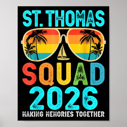 Poster Équipe St Thomas 2026 Vacances Amis Famille (Devant)
