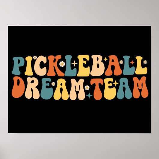 Poster Équipe super de rêve de Pickleball (Devant)