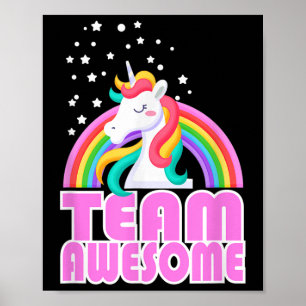 Poster Équipe Unicorn Ewesome Rainbow Jga Mariage Mariée