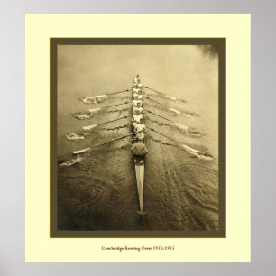 Poster Équipe vintage de Cambridge 1910-1915