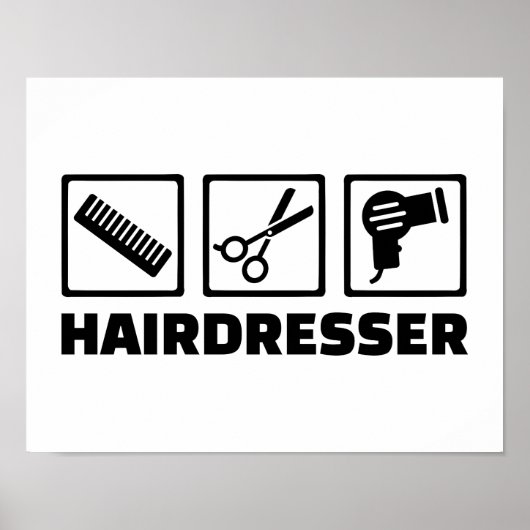 Poster Equipement de coiffeur (Devant)