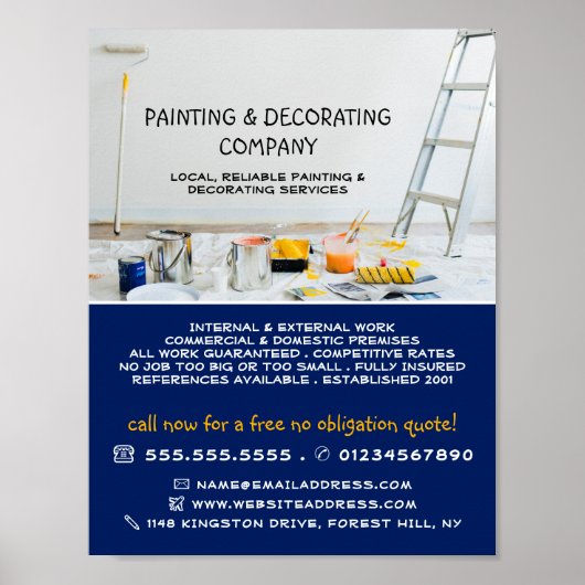 Poster Équipement de peinture, Peintre & Décorateur (Devant)