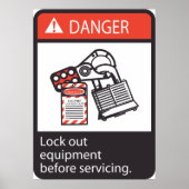 Poster Équipement de verrouillage du danger (Devant)