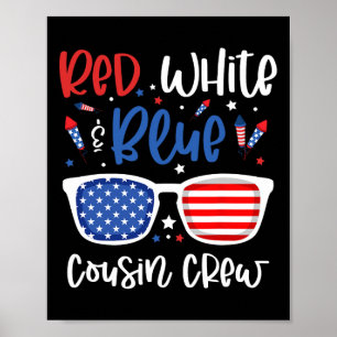 Poster Équipement Rouge Blanc Et Bleu 4 juillet Enfants N