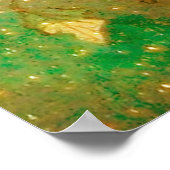 POSTER ÉQUIPEMENT VERT AVEC PARKES FLORAUX OR EN LUMIÈRE (Coin)