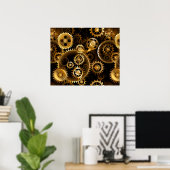 Poster Équipements en laiton sans vapeur (Bureau à domicile)