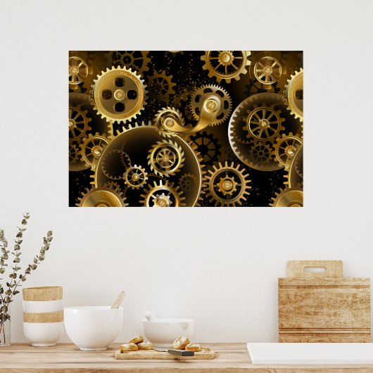 Poster Équipements en laiton sans vapeur (Cuisine)