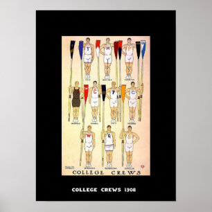 Poster Équipes d'affiche vintage 1908