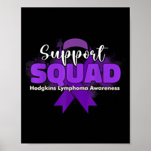 Poster Équipes de soutien Rubans violets Lymphome de Hodg