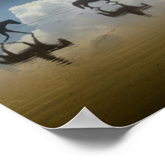 Poster équitation de plage (Coin)