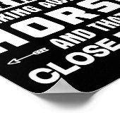 Poster Équitation - Équitation Rider Drôle Cheval (Coin)