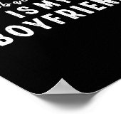 Poster Équitation Est Mon Petit Ami Drôle Design (Coin)