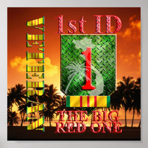 Poster ęr Vétéran du Vietnam de Division d'infanterie