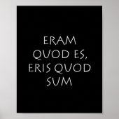 Poster Eram quod es eris quod sum (Devant)