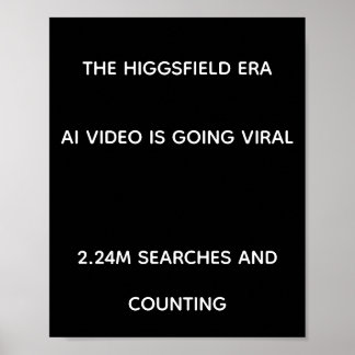 Poster Ère Higgsfield : l'onde vidéo IA de l'art typograp