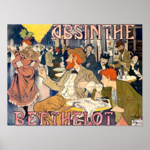 Poster Ere victorienne 1898 Art Nouveau Absinthe Ad