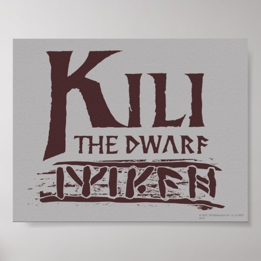 Poster Erebor - Nom de Kili (Devant)