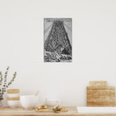 Poster Erection de l'ancienne obèse égyptienne (Cuisine)