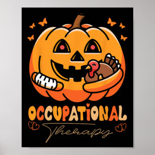 Poster Ergothérapie amusante Thanksgiving Citrouille Tu