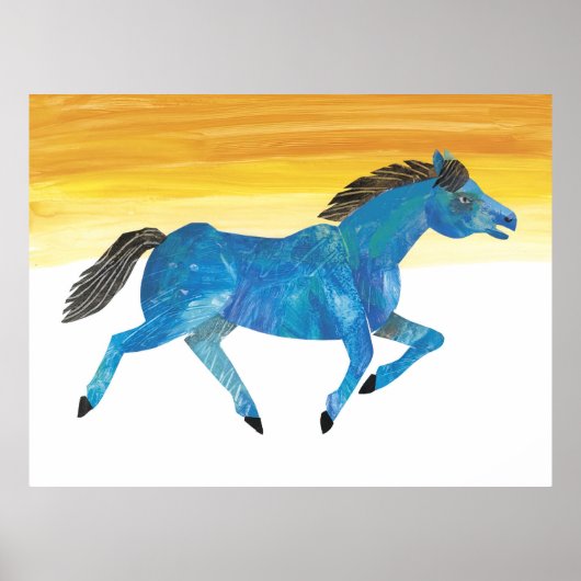 Poster Eric Carle - Cheval Bleu Enfants (Devant)
