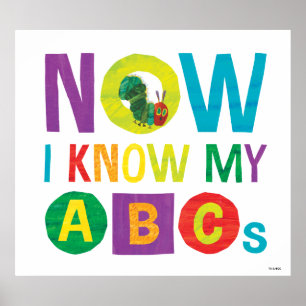 Poster Eric Carle   Maintenant je connais mes ABC
