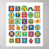 Poster Eric Carle | Motif de blocs alphabets (Devant)