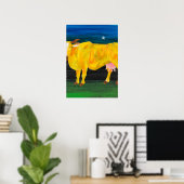 Poster Eric Carle - Vache sur jaune (Bureau à domicile)