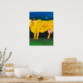 Poster Eric Carle - Vache sur jaune (Cuisine)