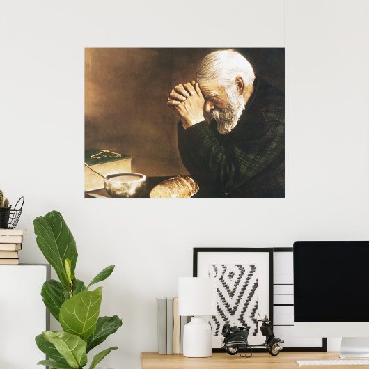 Poster Eric Enstrom Grace Man Priant Sur Le Pain Imprimer (Bureau à domicile)