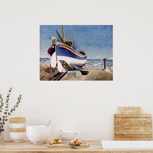 Poster Eric Ravilious - Bateau à vie à Adelburgh, fine ar (Cuisine)