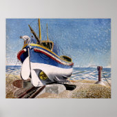 Poster Eric Ravilious - Bateau à vie à Adelburgh, fine ar (Devant)