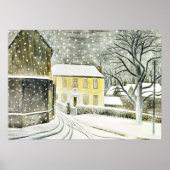 Poster Eric Ravilious - chemin Hallstead en neige, (Devant)