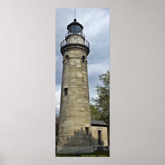 Poster Erie Land Lighthouse - Pennsylvanie (Devant)
