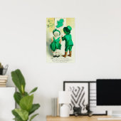 Poster Erin Go Bragh Couple regardant Irlande Carte (Bureau à domicile)