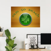 Poster Erin Go Bragh Shamrock (Bureau à domicile)