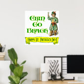 Poster Erin Go Braugh Joyeux Saint Patrick Day dit : (Bureau à domicile)