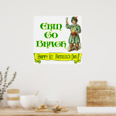 Poster Erin Go Braugh Joyeux Saint Patrick Day dit : (Cuisine)