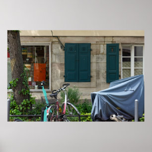 Poster Erlangen Windows et vélo en Allemagne