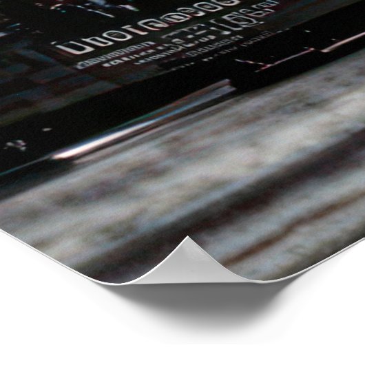 Poster Ernest Hemingway à sa machine à écrire (Coin)