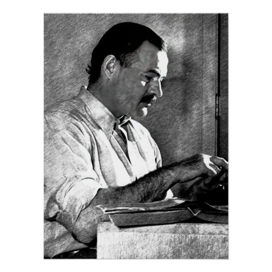 Poster Ernest Hemingway au Kenya (Devant)