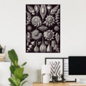 Poster Ernst Haeckel Art Imprimer : Thalamophora (Bureau à domicile)