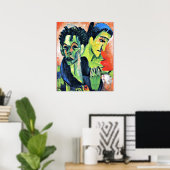 Poster Ernst Kirchner - Double autoportrait (Bureau à domicile)