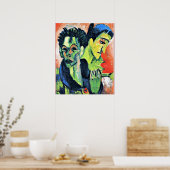 Poster Ernst Kirchner - Double autoportrait (Cuisine)