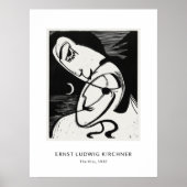 Poster Ernst L. Kirchner - Art moderne noir et blanc élég (Devant)