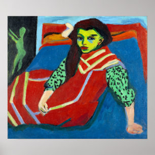 Poster Ernst Ludwig Kirchner Fille assise Fränzi Fehrmann