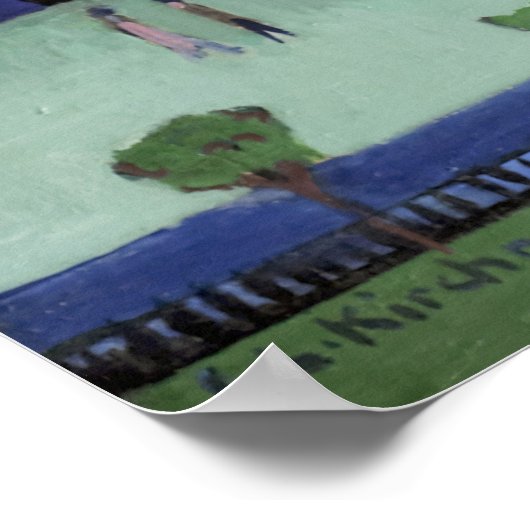 Poster Ernst Ludwig Kirchner Vue de Dresden Schlossplatz (Coin)