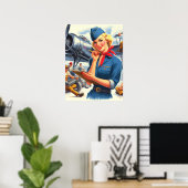 Poster Érotique d'avion vintage (Bureau à domicile)