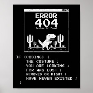 Poster Erreur 404 Costume introuvable