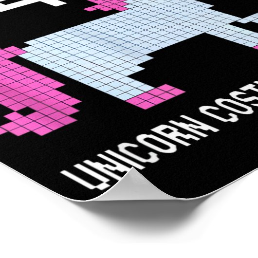 Poster Error 404 Unicorn Costume Found Halloween Programm (Coin)