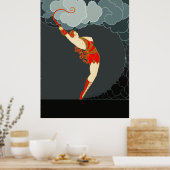 Poster Erté - À la suite de théâtre, La danseuse (Cuisine)